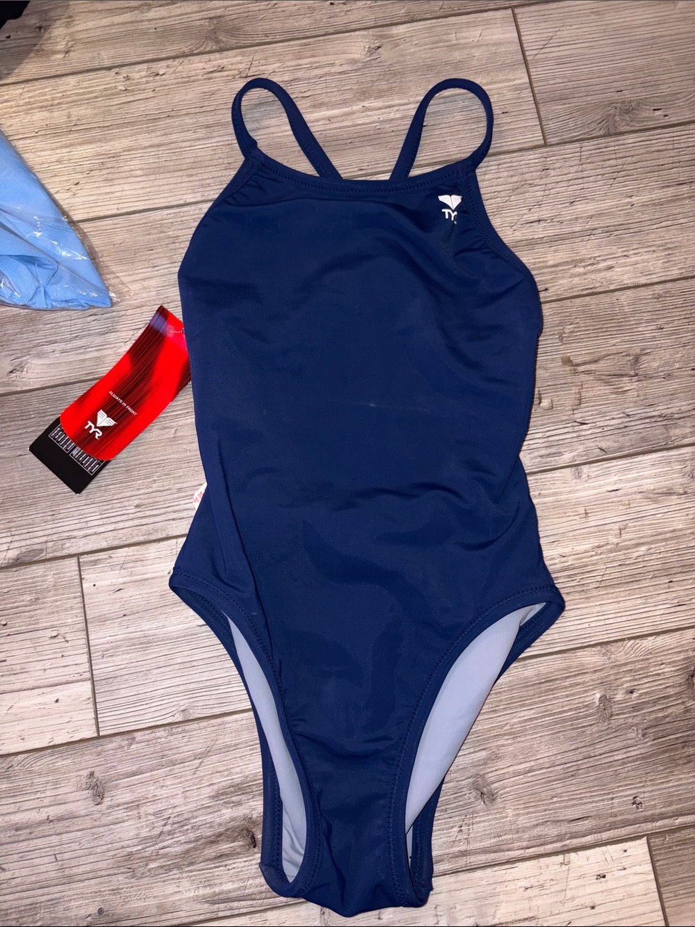 NWT TYR Navy Blue womens One-Piece Swimsuit